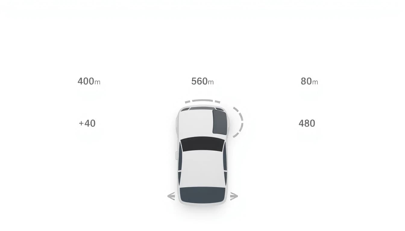 Stopping distance comparison at different speeds: reaction distance vs braking distance