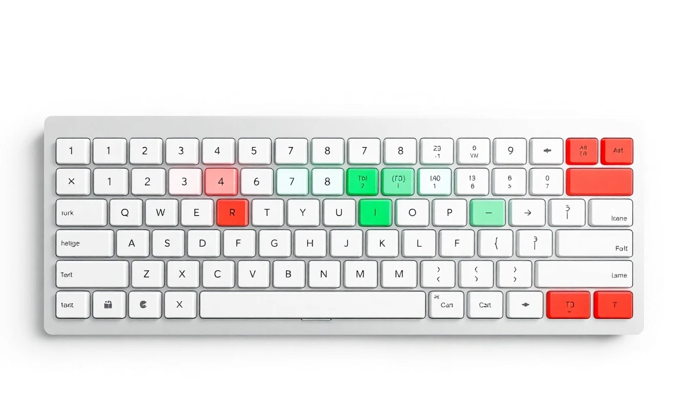 QWERTY keyboard layout diagram showing home row keys and weak letter areas